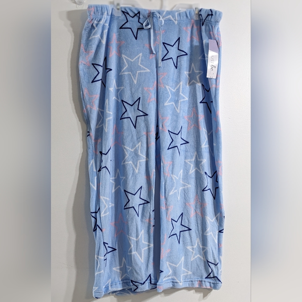 Women's Super Soft Star Print Plus Size Plush Lounge Pajama Pants , Size 3X, NWT